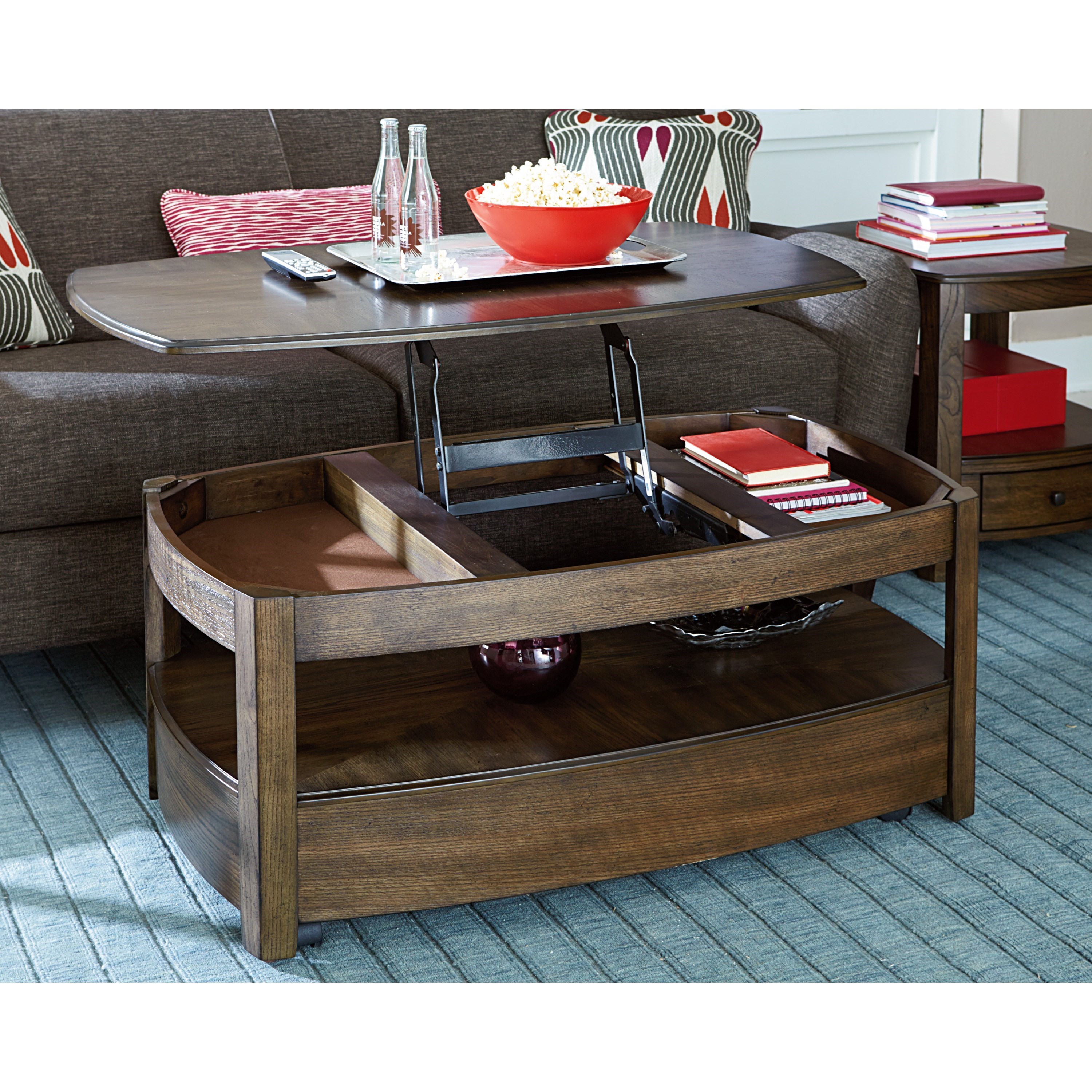Hammary Primo Transitional Rectangular LiftTop Cocktail Table with